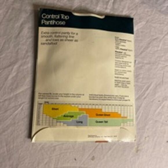 Vintage JCPenney Control Top Super Sheer Pantyhose Average Misty Blue 41 - Picture 3 of 3